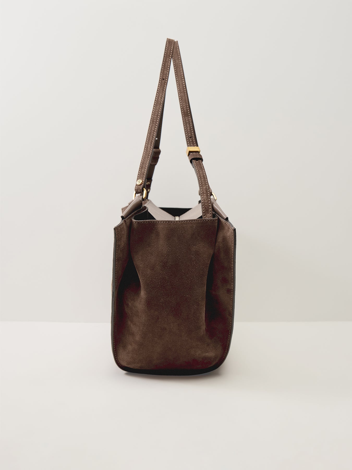 Bloom Suede Shoulder Tote Moka