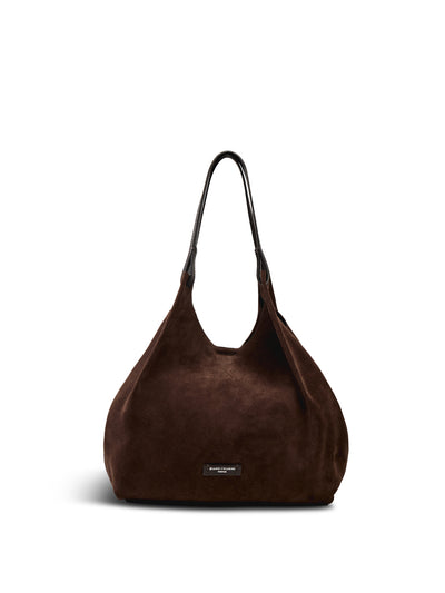 Dua Suede L Shoulder Tote Moka