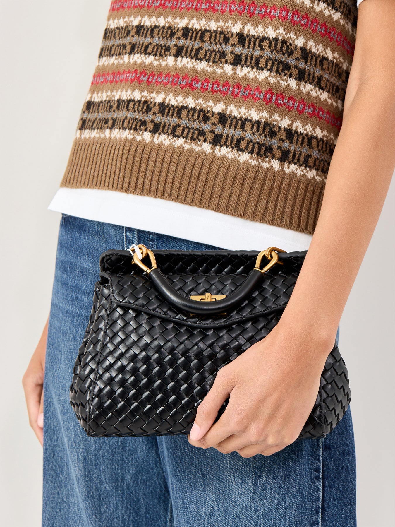 Lucia Classic Top Handle Woven bag