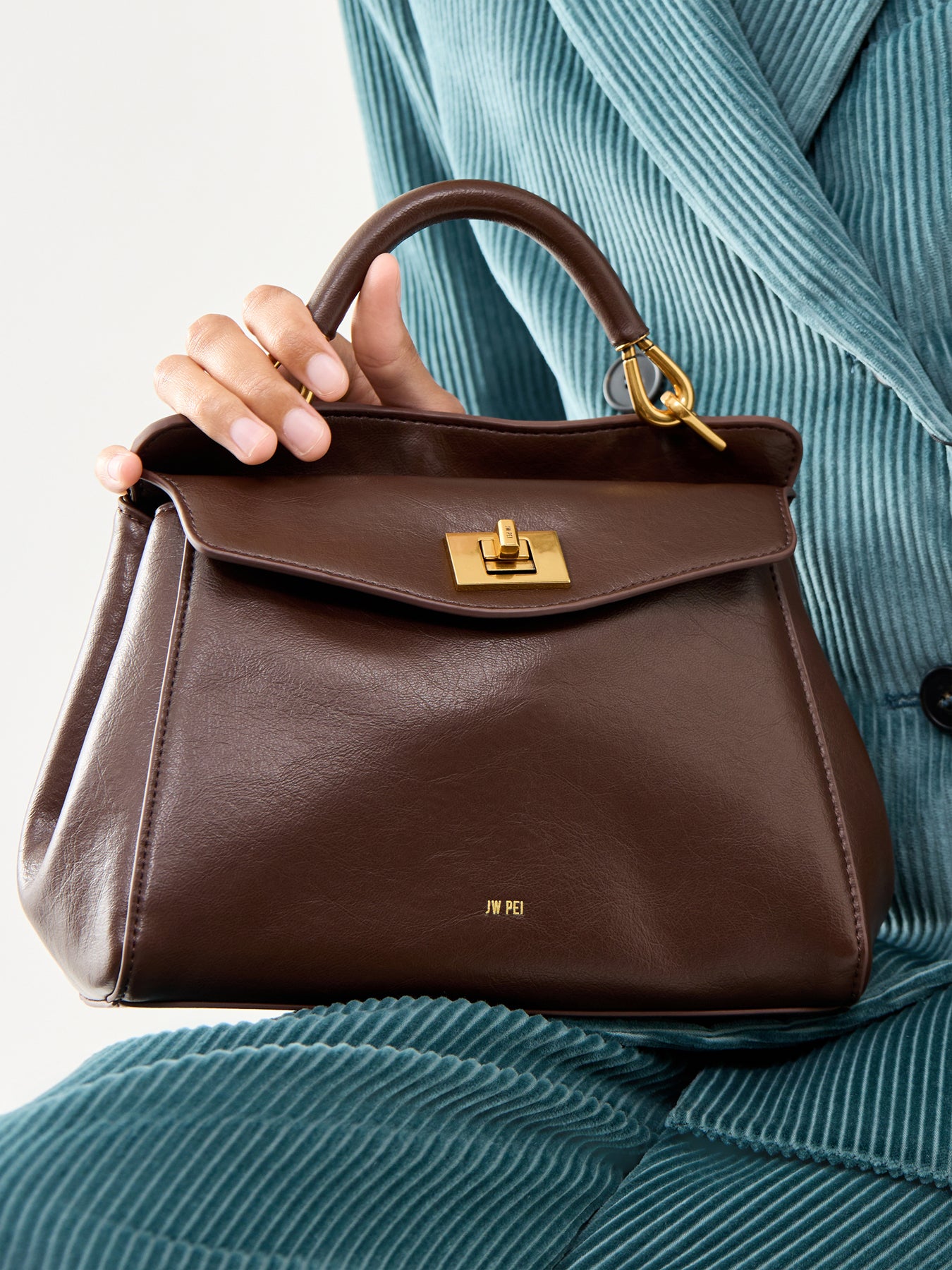 Lucia Classic Top Handbag Dark Brown Dark Brown