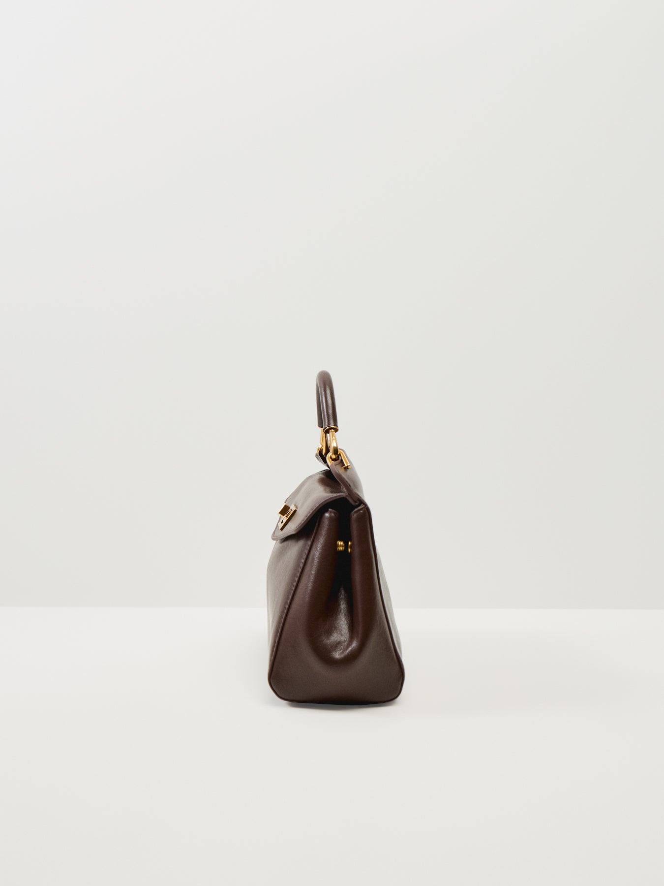Lucia Classic Top Handbag Dark Brown Dark Brown