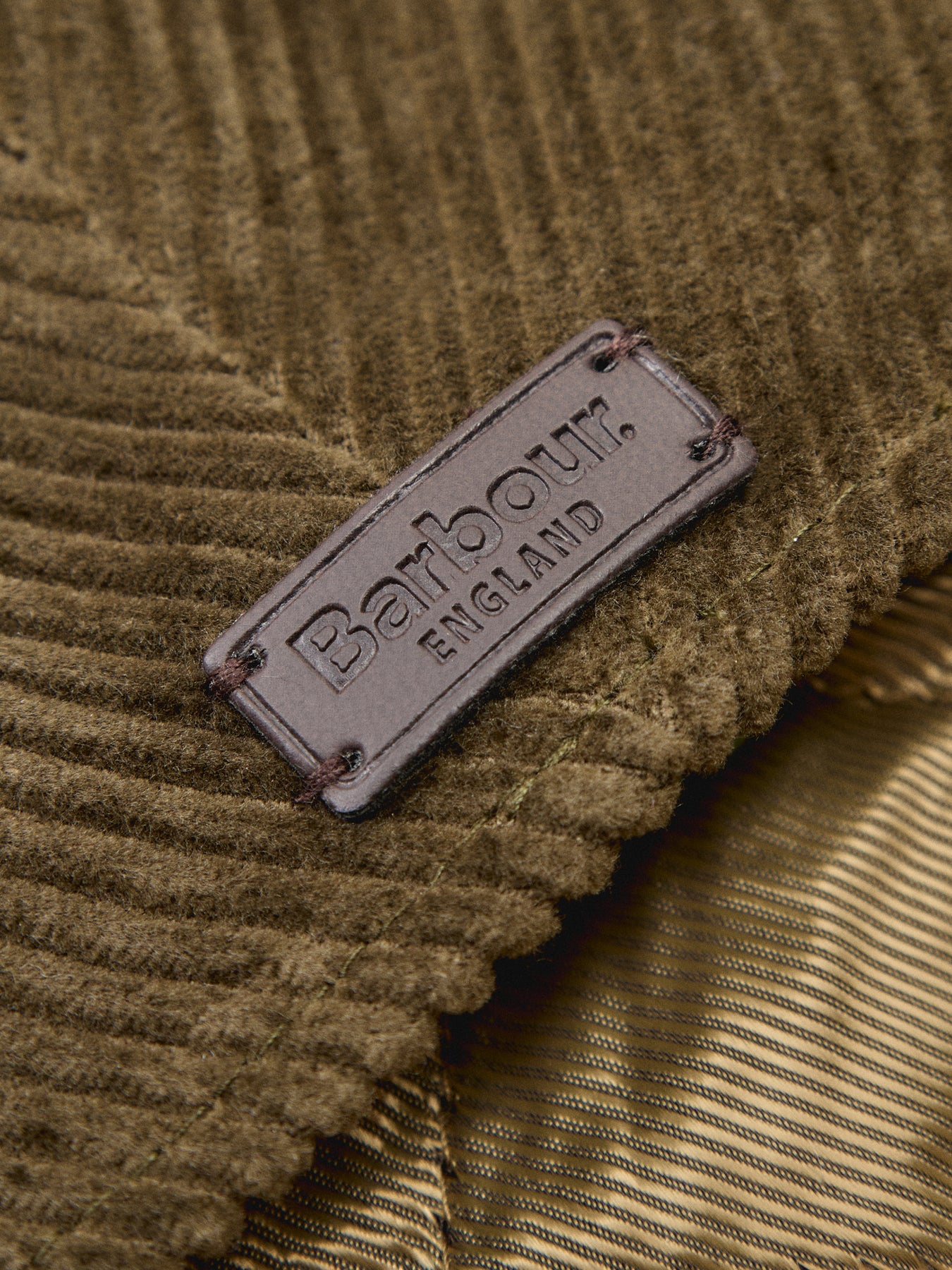 Barbour Westdale Cord Flat Cap Olive