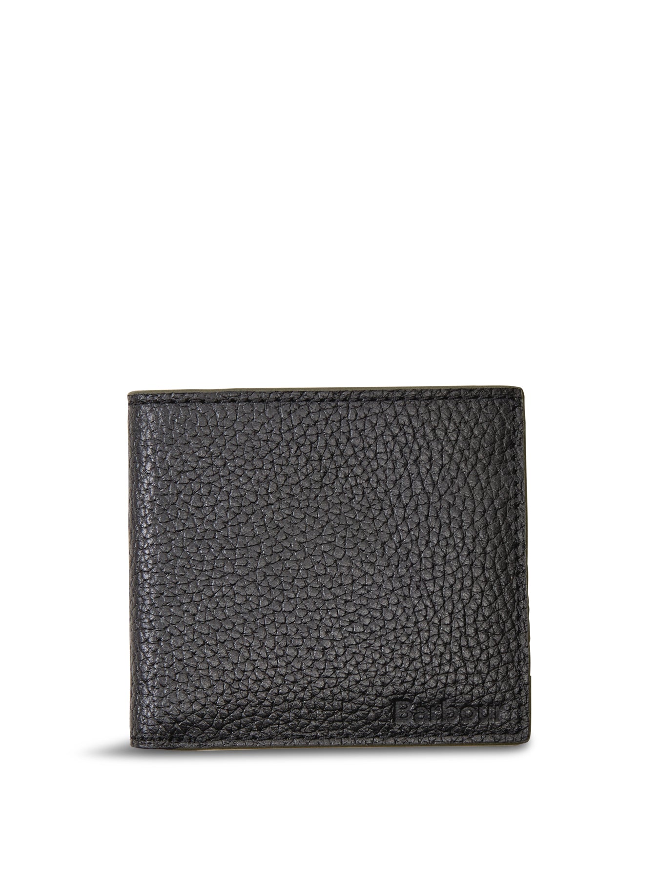 Barbour Grain Leather Billfold Wallet Black