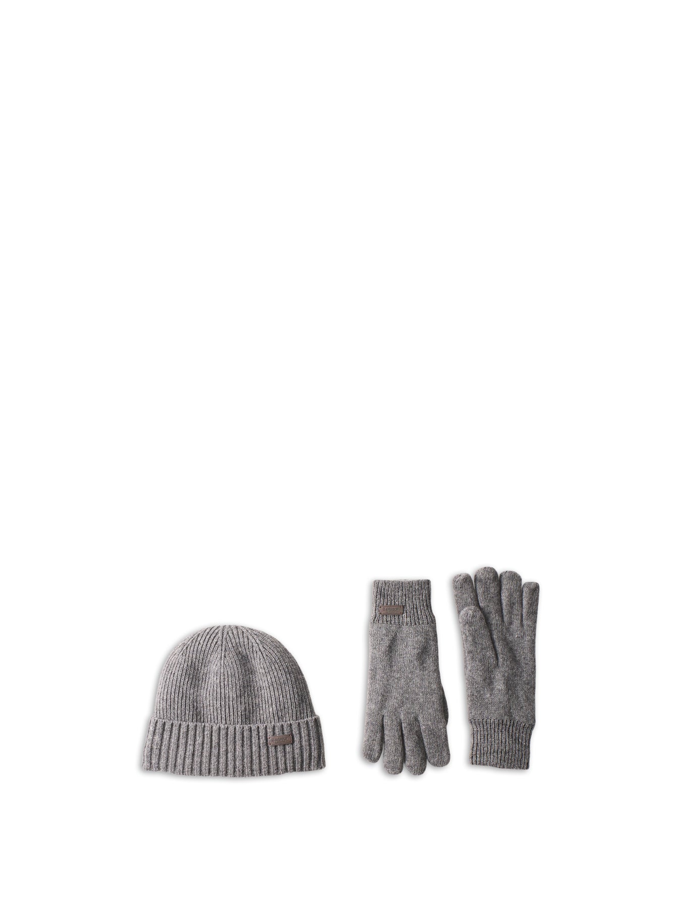 Barbour Carlton Beanie & Gloves Gift Set Grey