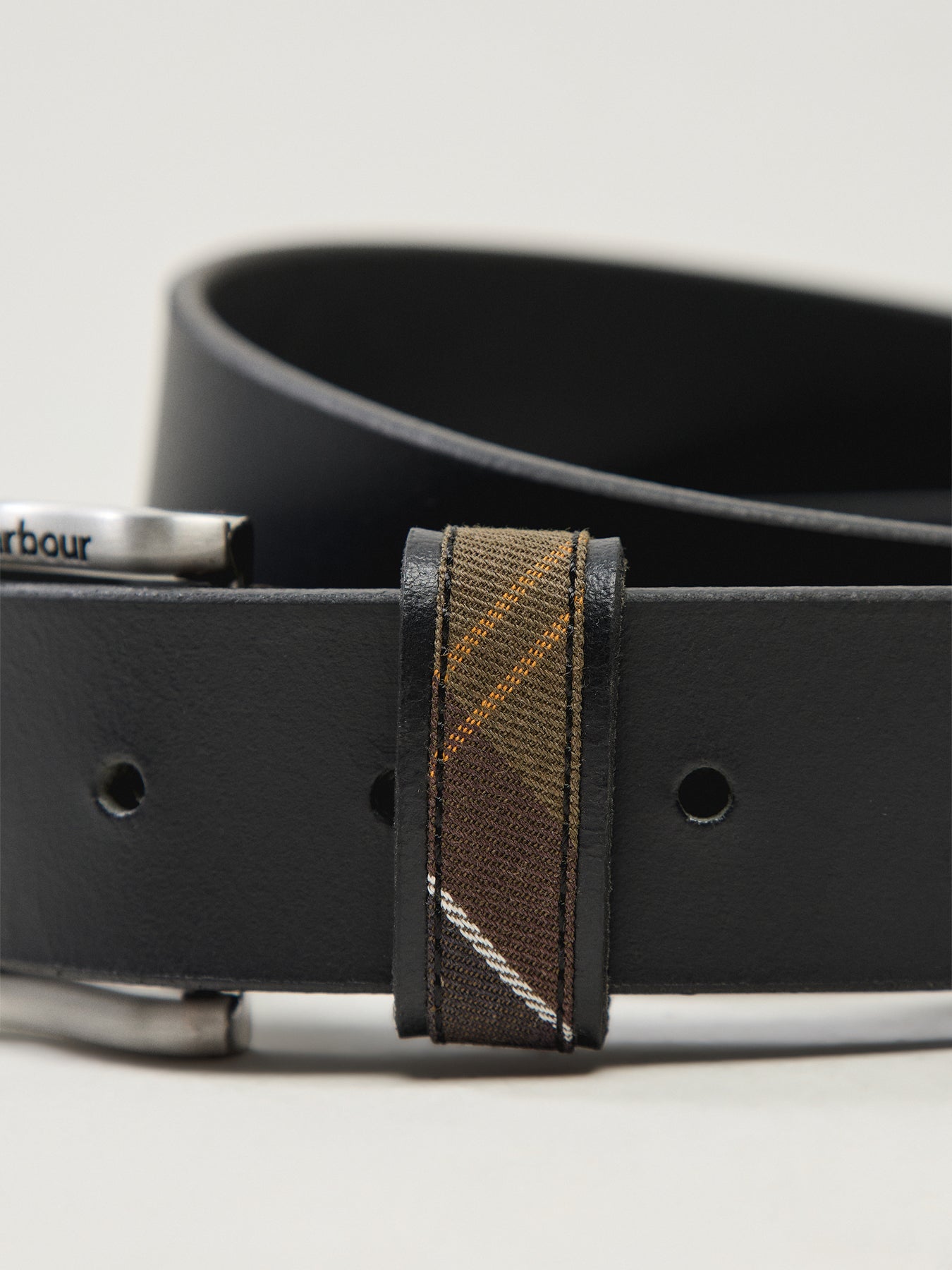 Barbour Esk Leather Belt Black