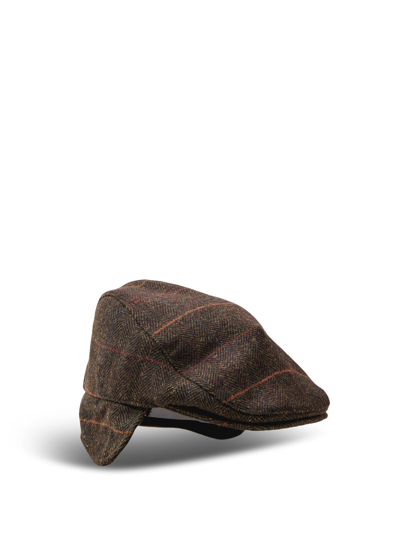 Barbour Cheviot Flat Cap Olive Herringbone