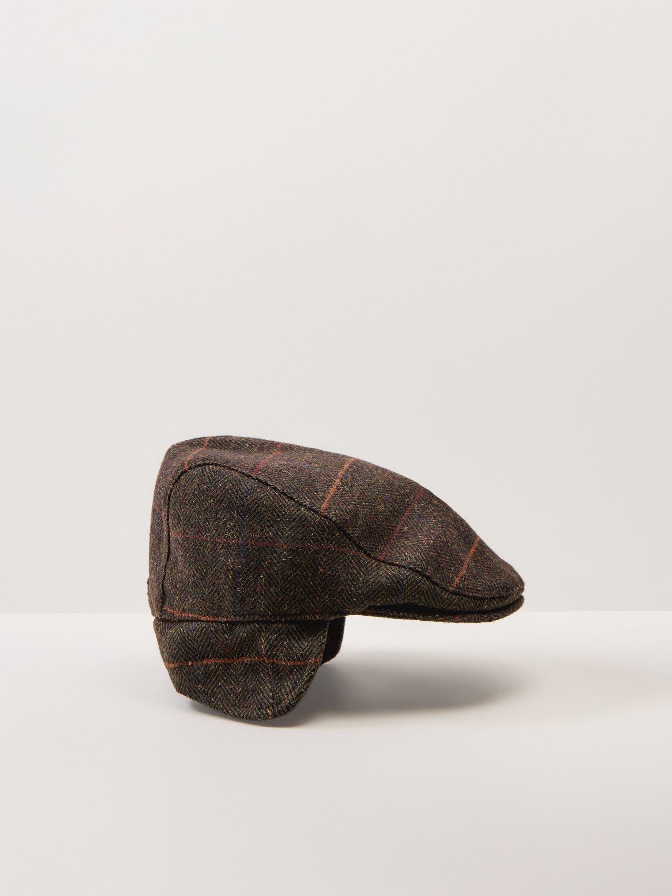 Barbour Cheviot Flat Cap Olive Herringbone