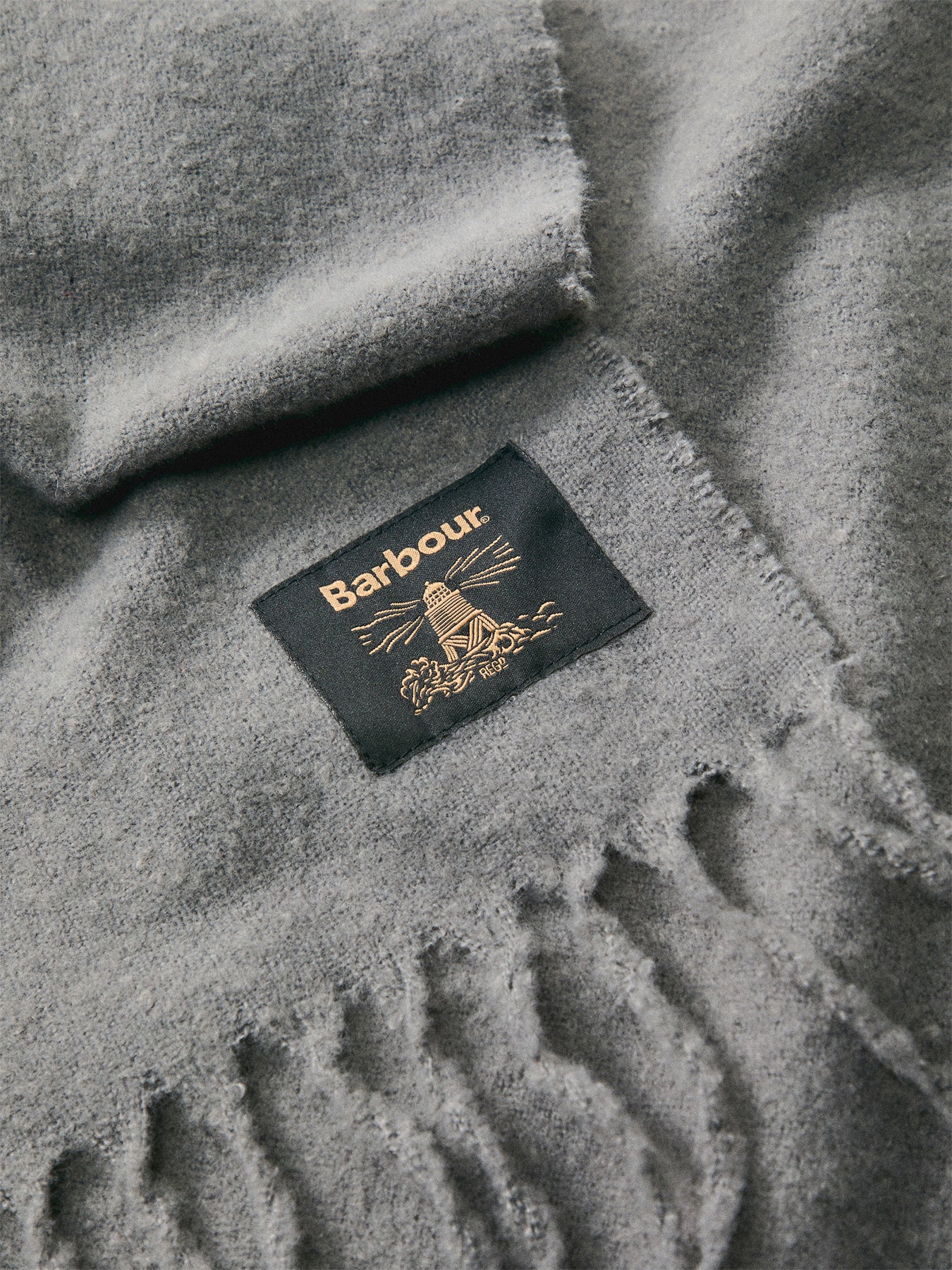 Brandy Boucle Scarf Grey
