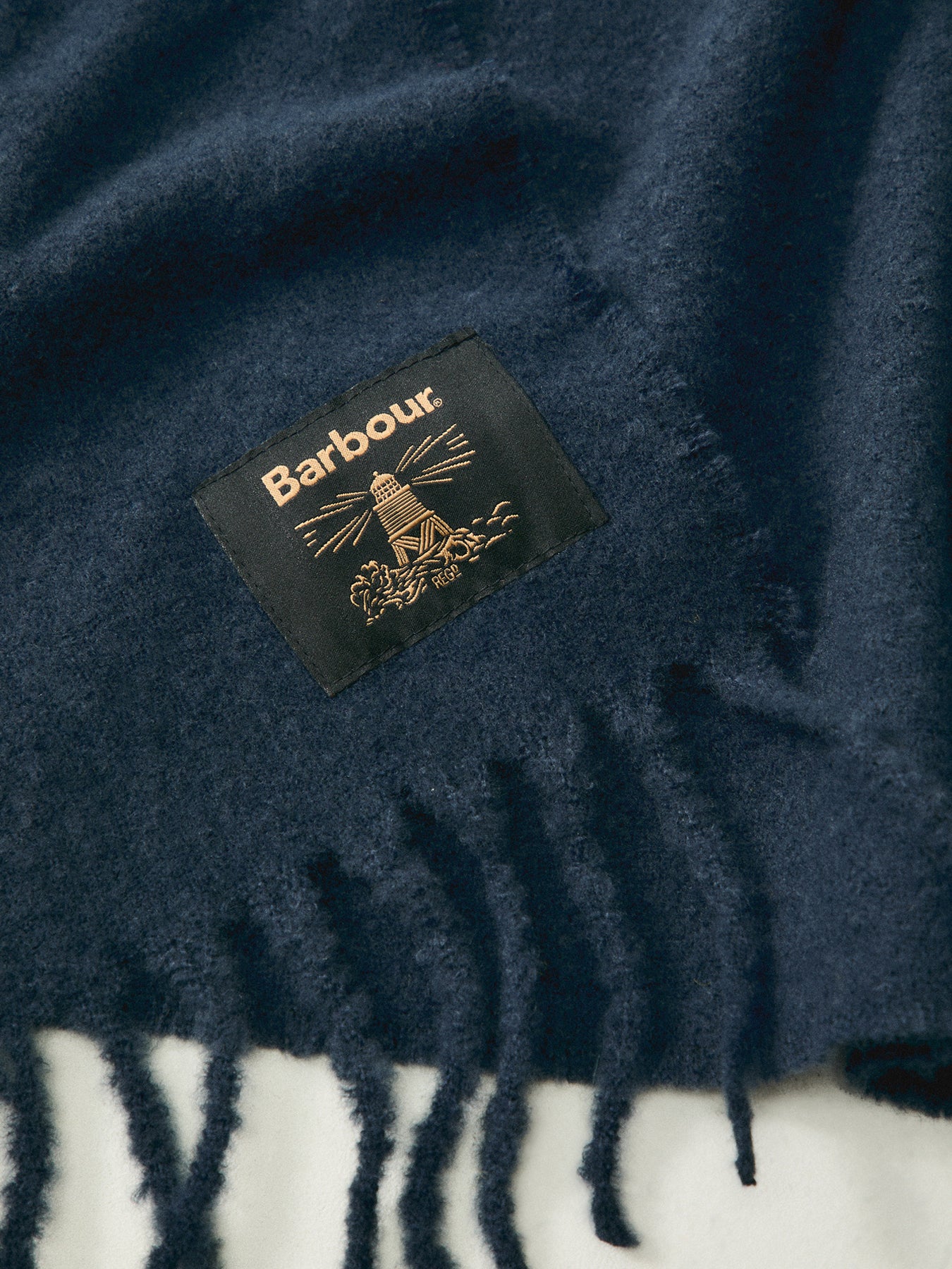 Brandy Boucle Scarf Navy