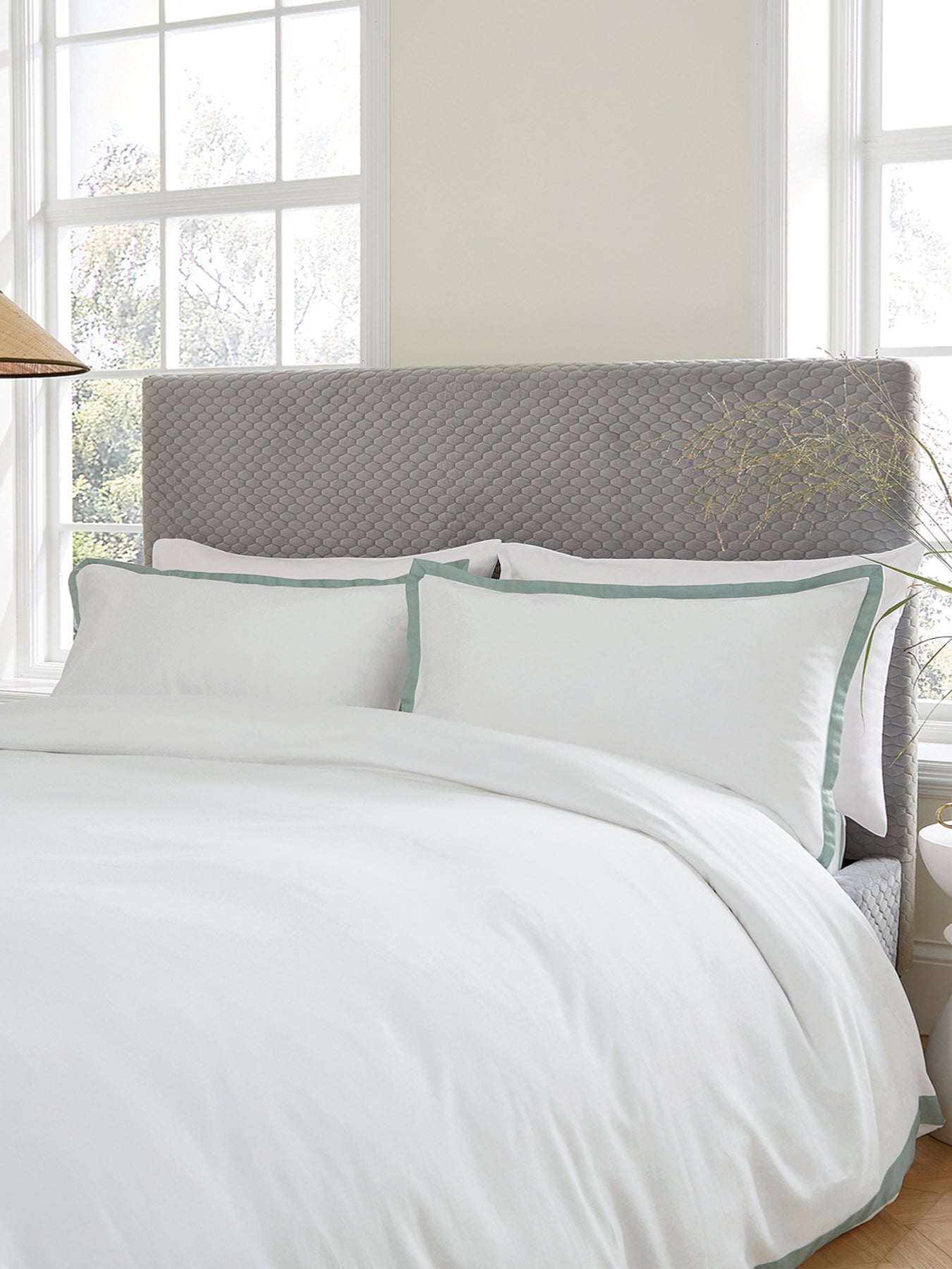 Olenna Double Celadon Cover Set Cotton Sateen