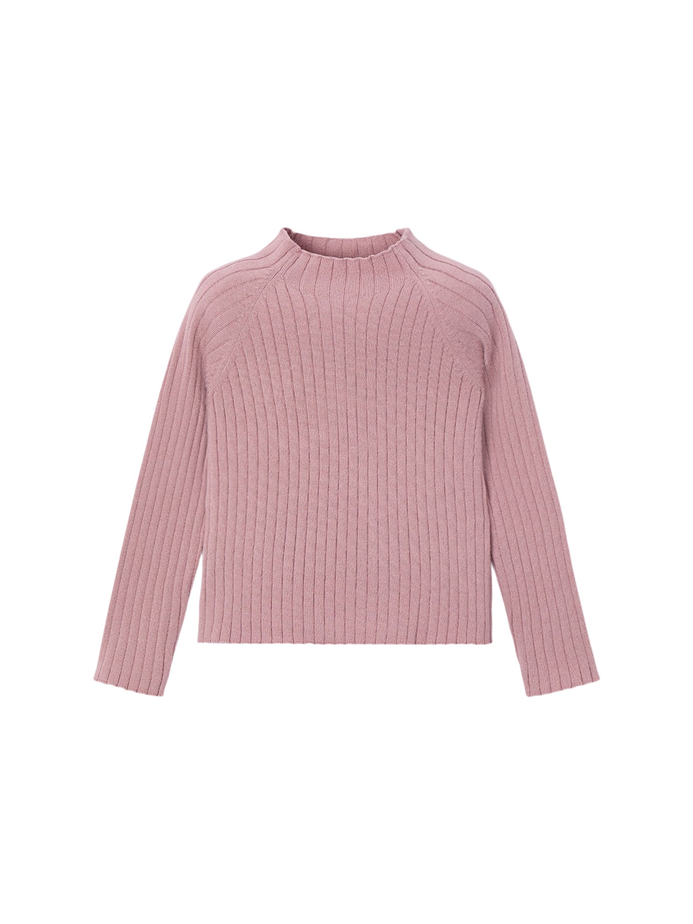 Girls’ Rib Turtleneck Top Pink