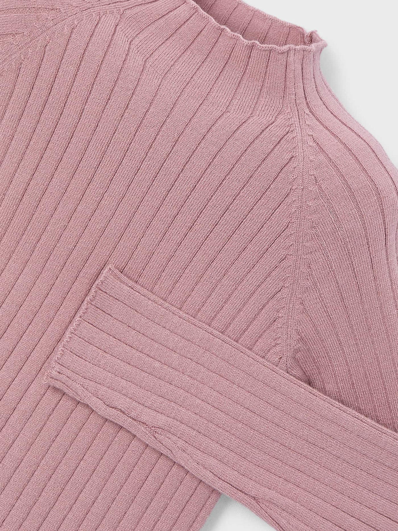 Girls’ Rib Turtleneck Top Pink