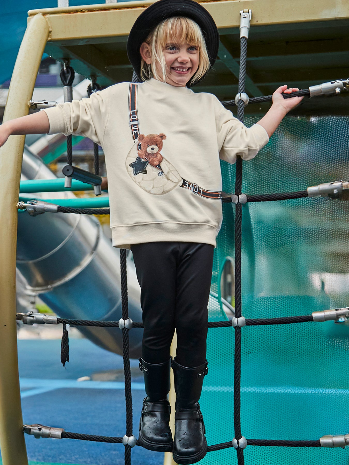 Bear Leopard Pullover and Leggings Set