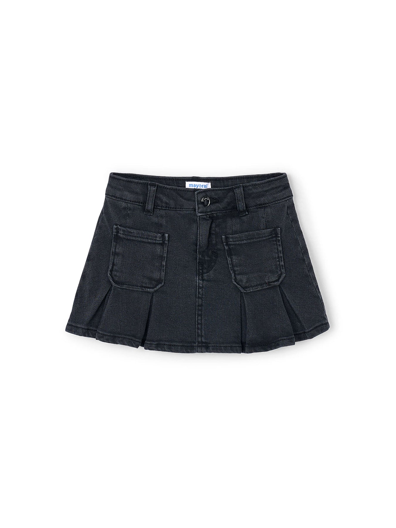 Denim Skirt Charcoal Grey