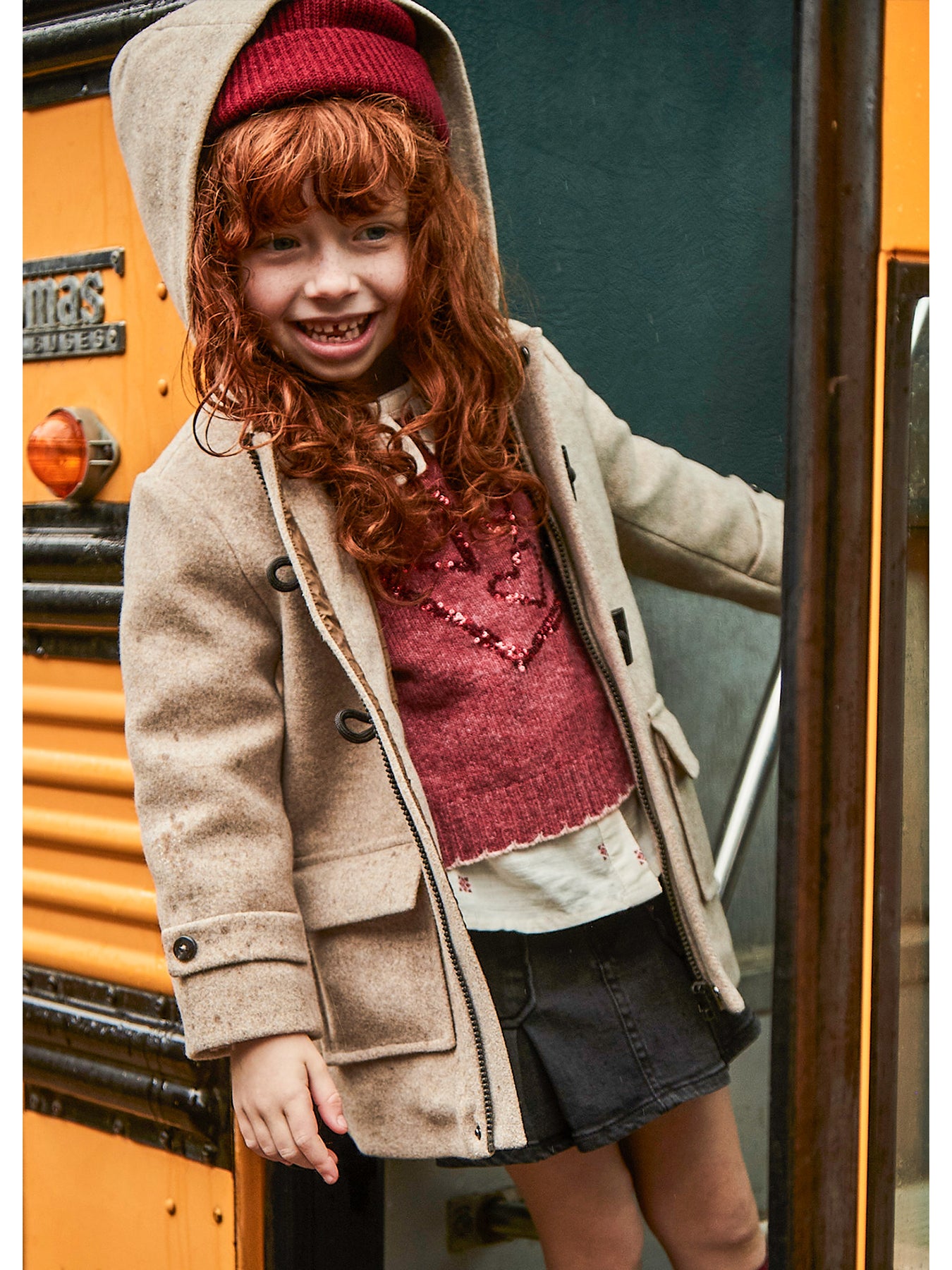 Denim Skirt Charcoal Grey