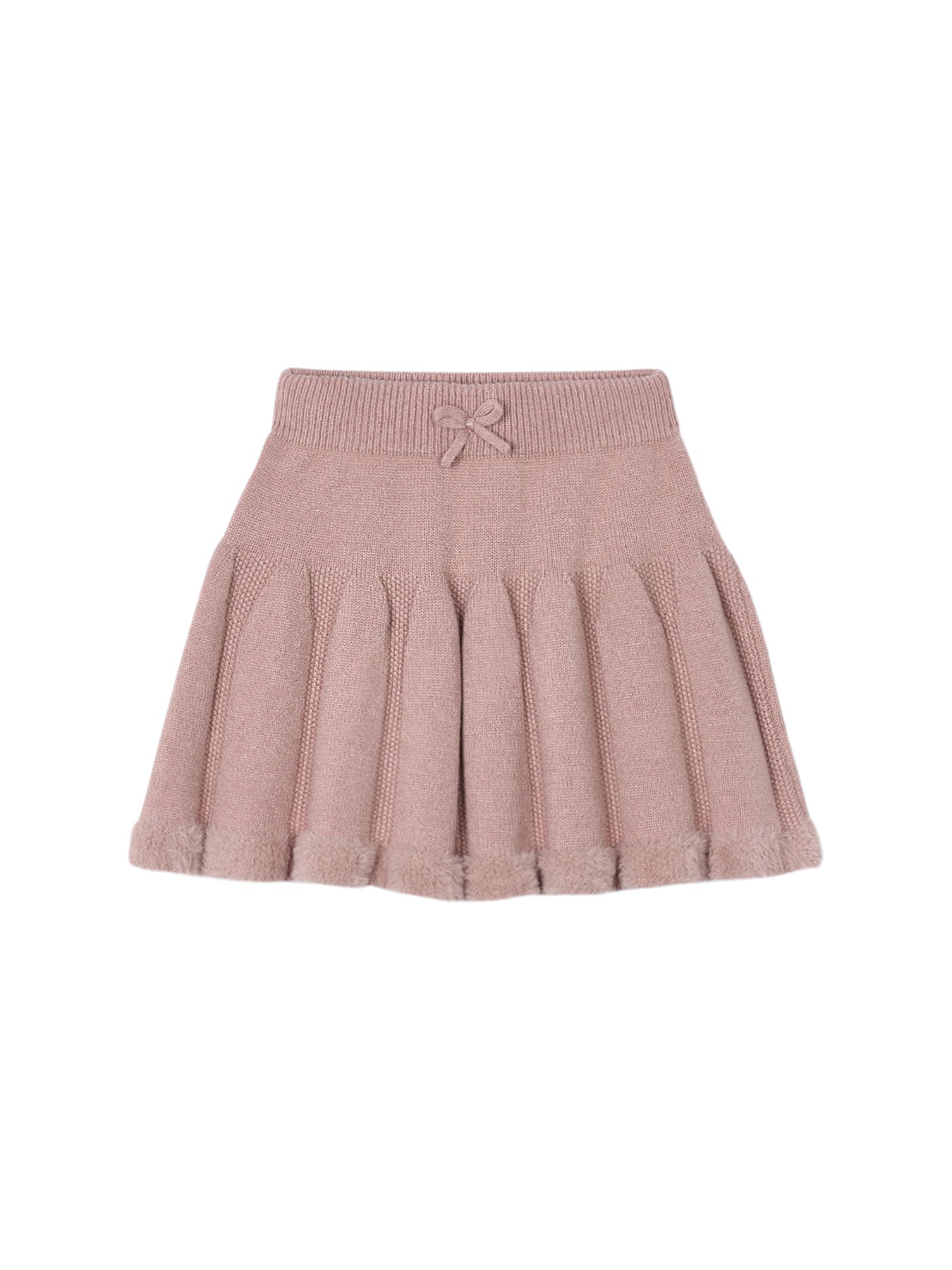 Knit Pleated Pink Skirt