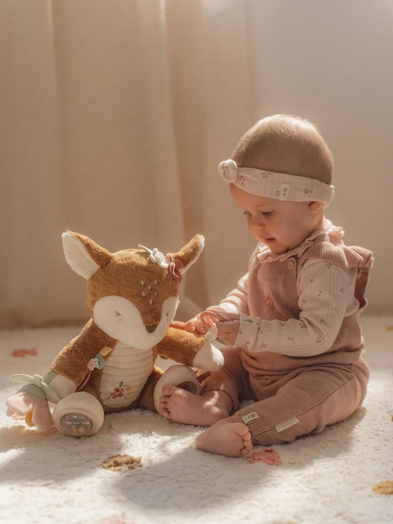 Soft Toy Deer Fairy Garden Pink