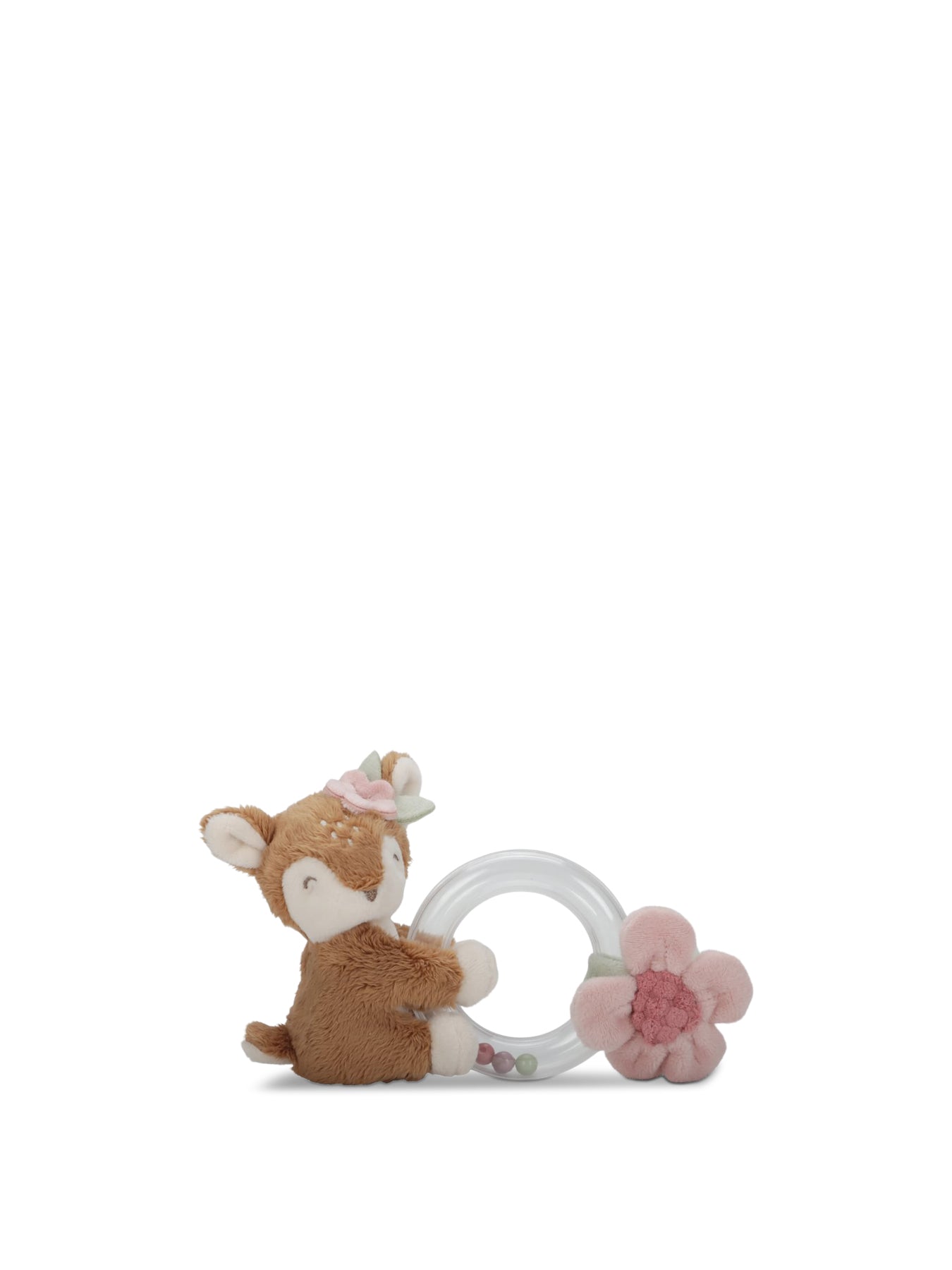 Baby Deer Rattle Ring Pink