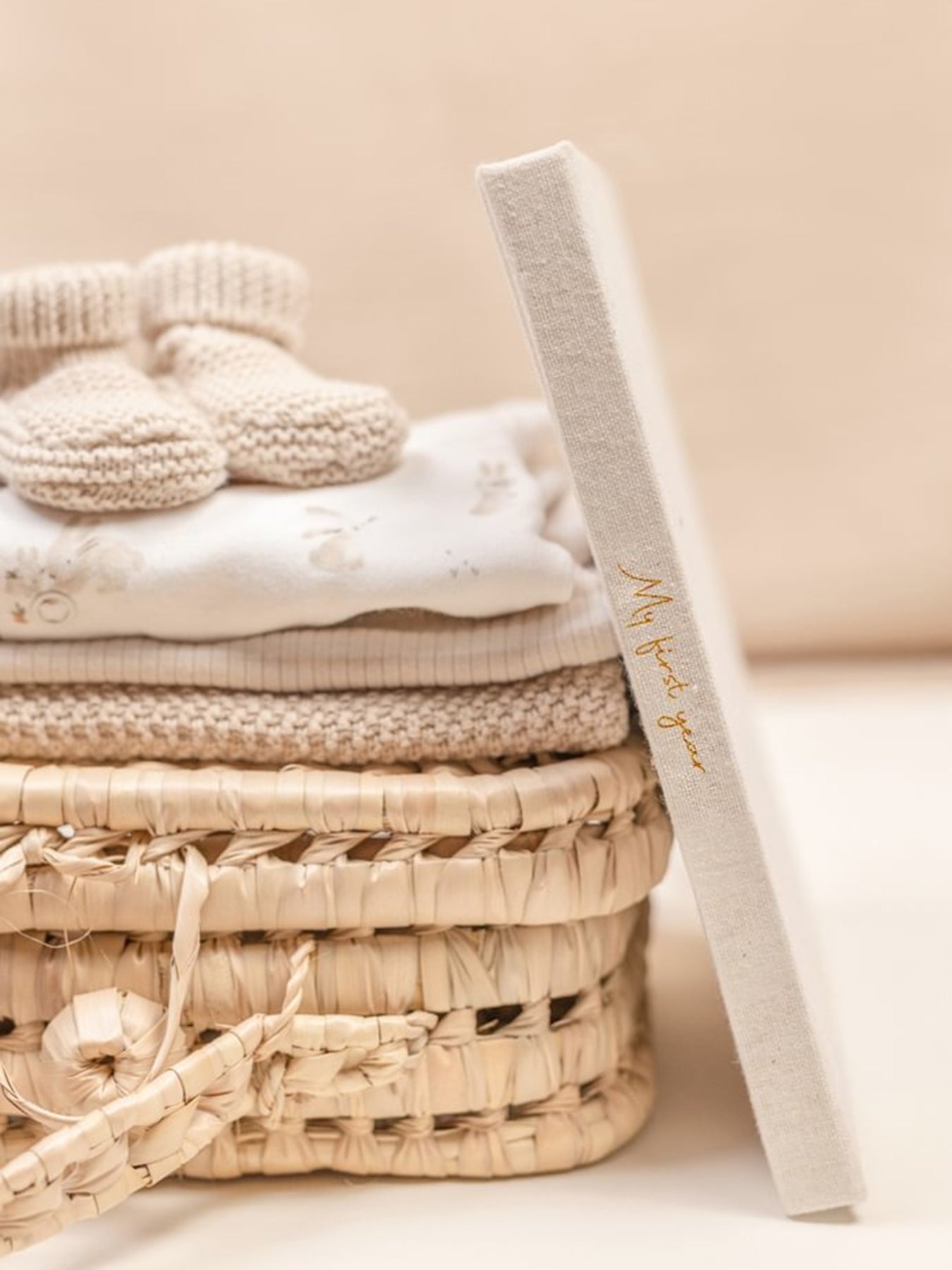 Baby Memory Book Beige