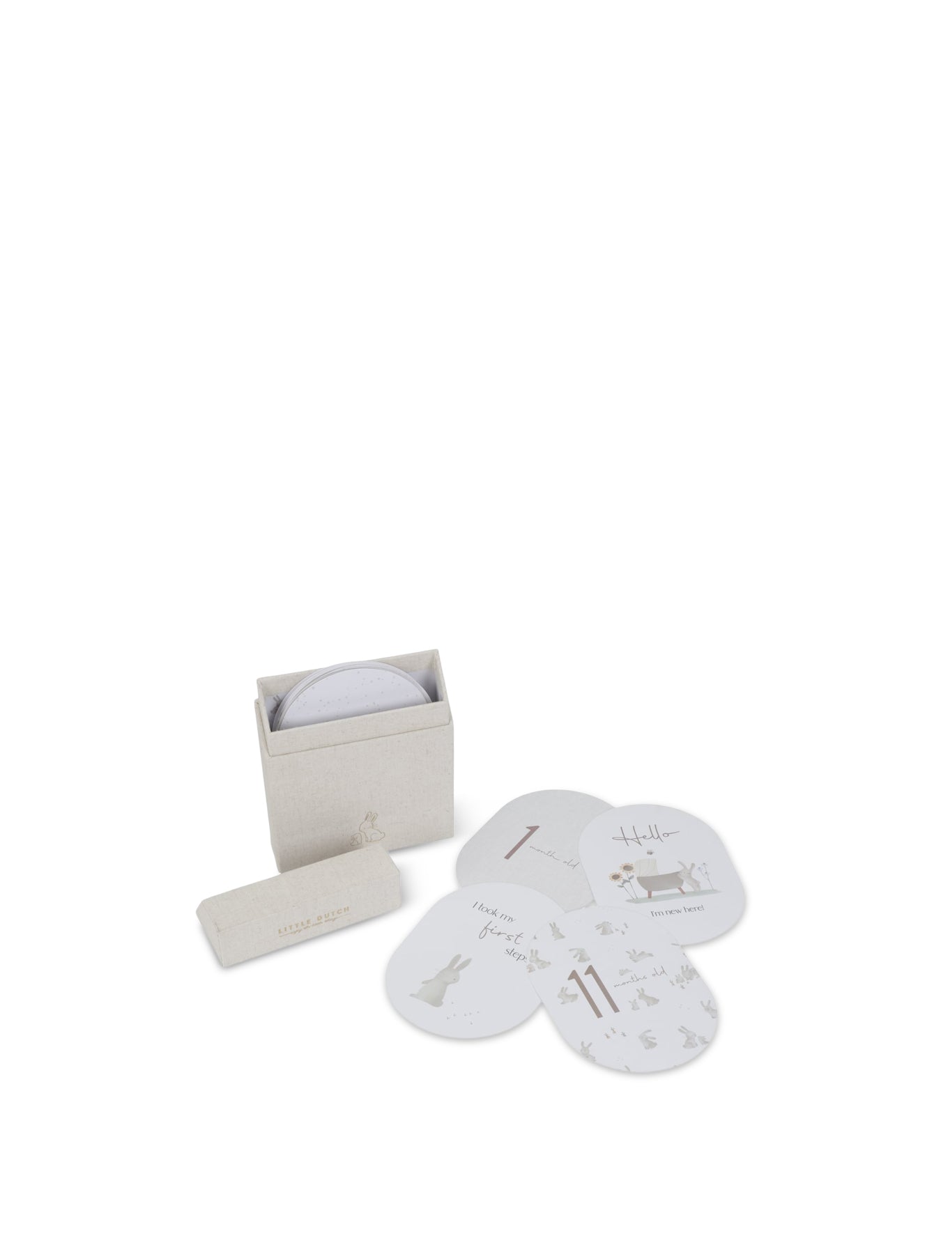 Baby Bunny Milestone Cards Beige