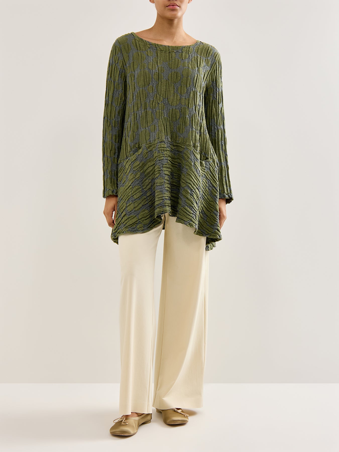 Spot Two Pocket Tunic Forest Mist