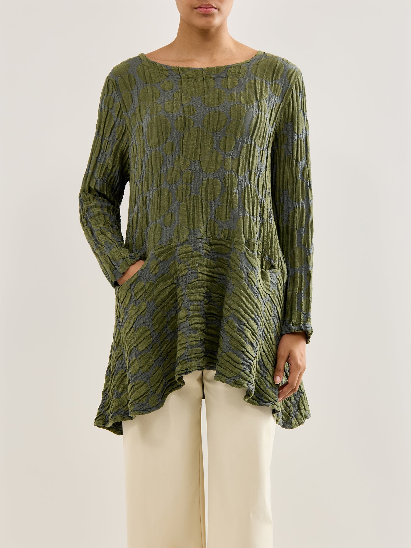 Spot Two Pocket Tunic Forest Mist