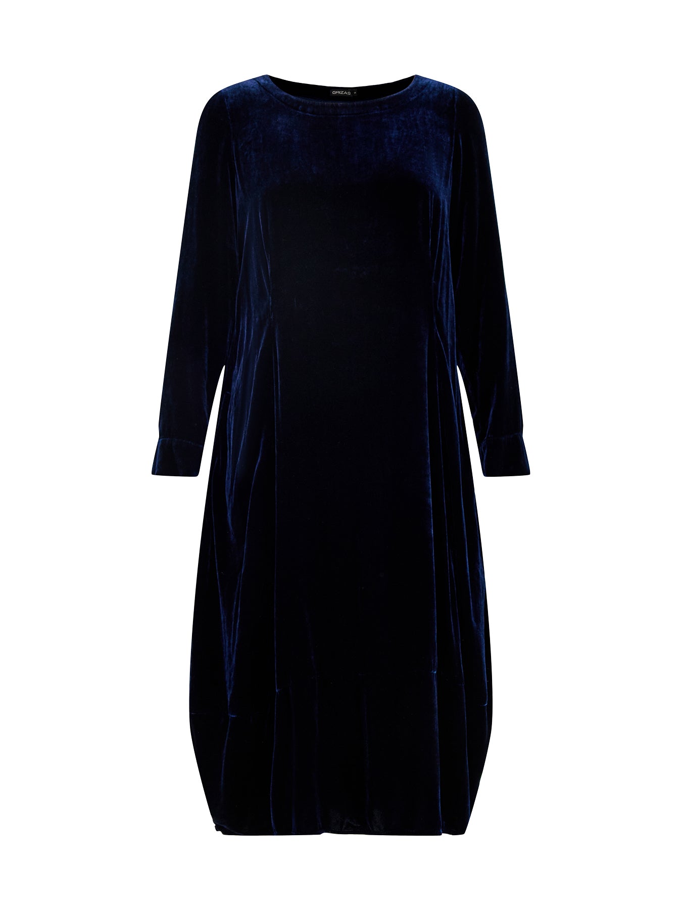 Velvet Long Sleeve Dress Royal Blue