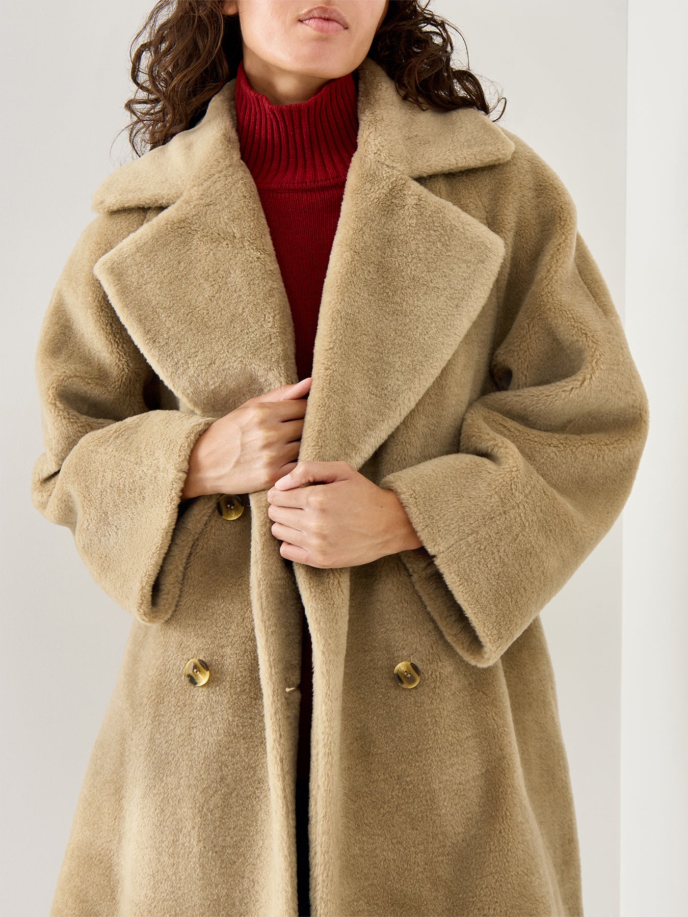 Rosalia Coat Double Breasted Maxi Olive
