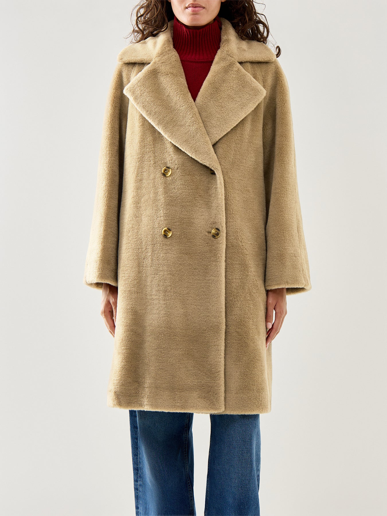 Rosalia Coat Double Breasted Maxi Olive