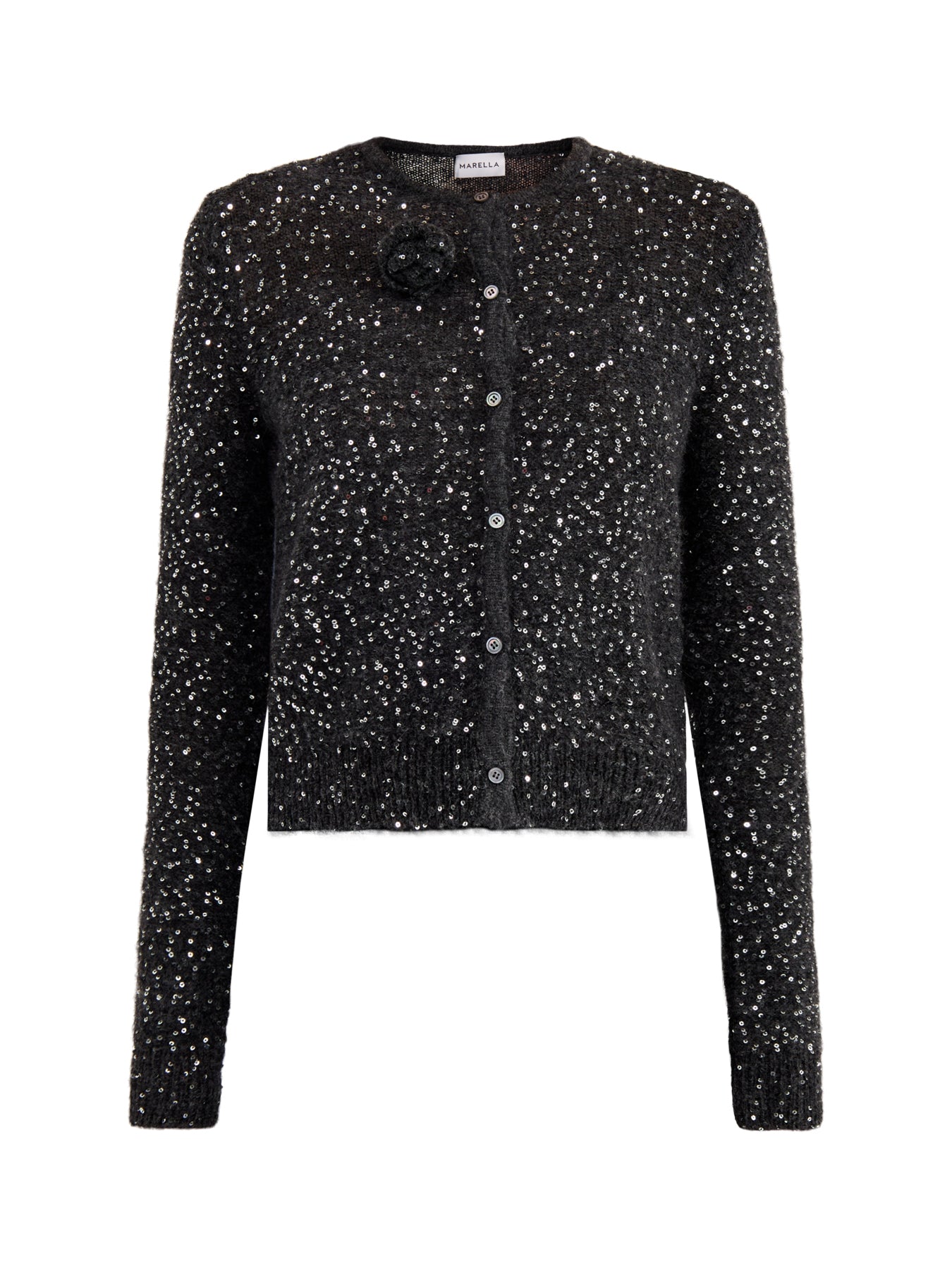 Saba Sequin Cardigan Grey