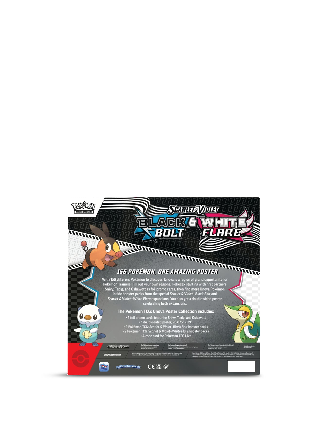 Pokemon TCG: Black Bolt & White Flare Unova Poster Collection