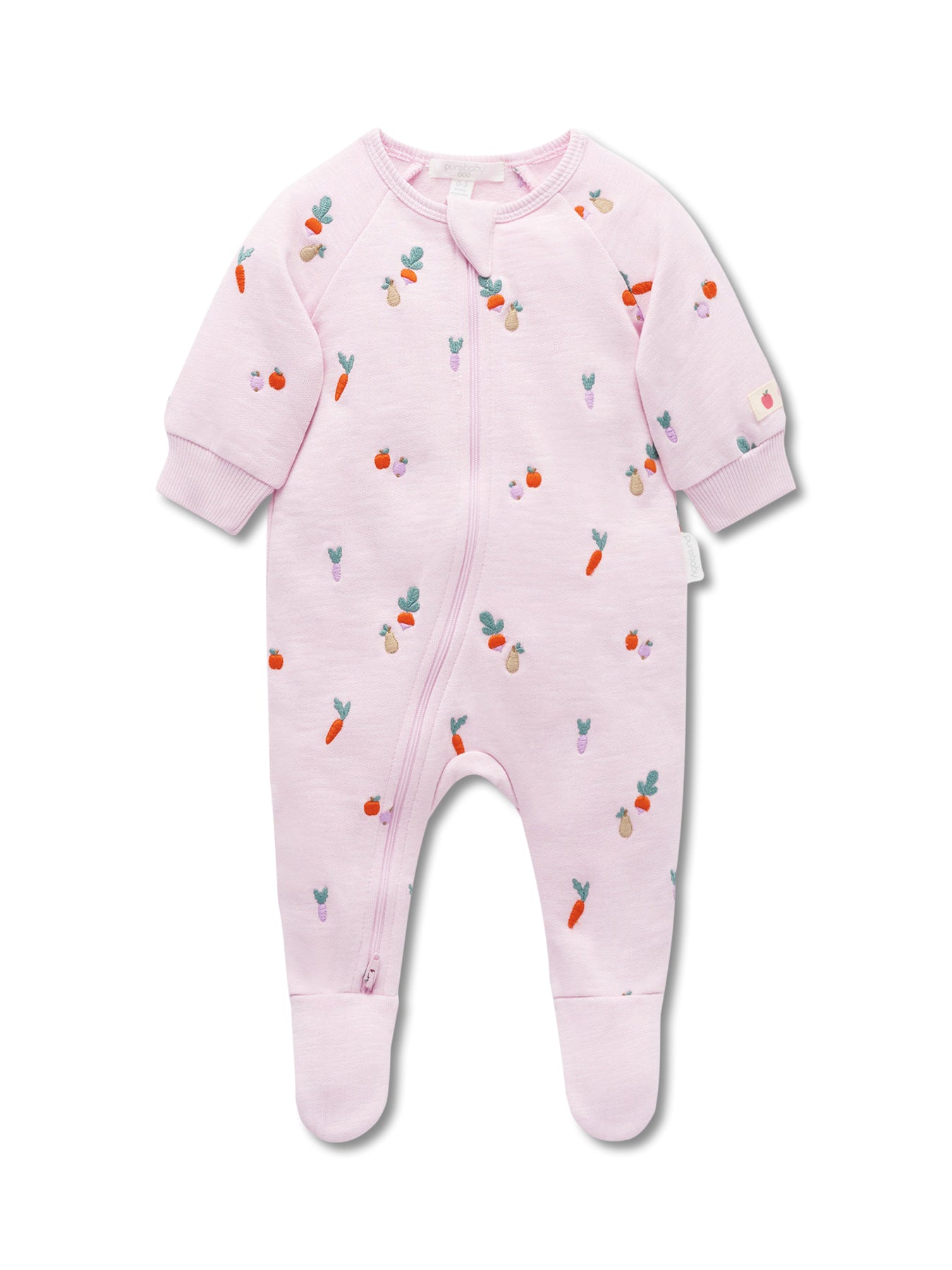 Embroidered Fleece Growsuit Organic Cotton