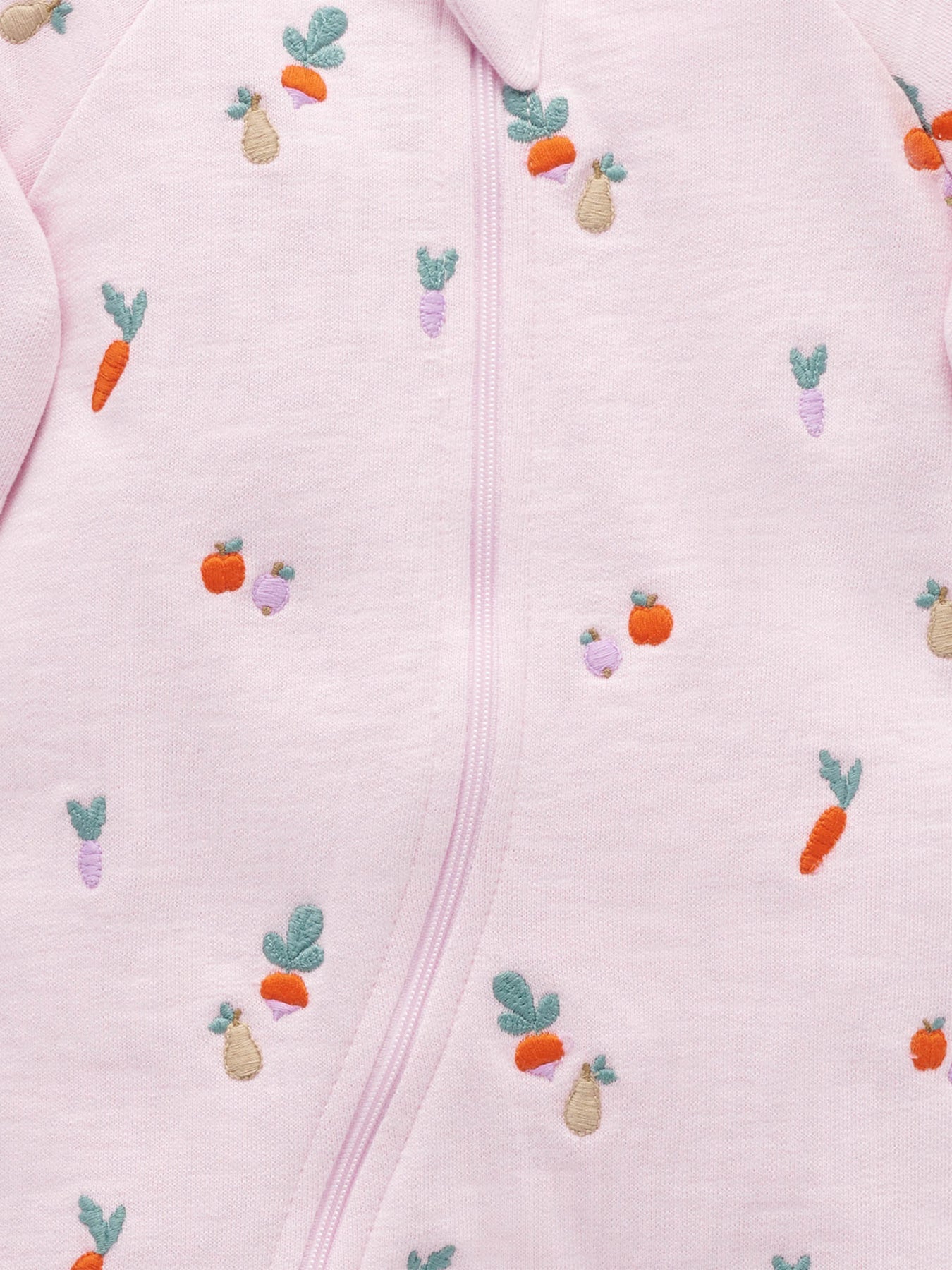 Embroidered Fleece Growsuit Organic Cotton