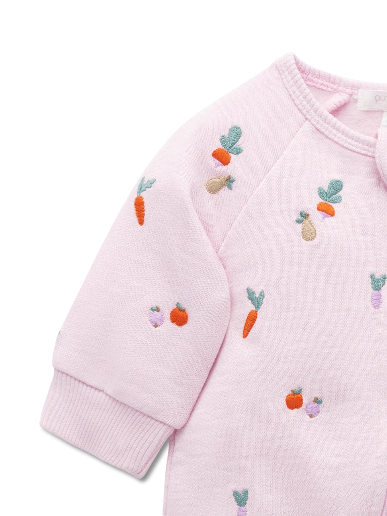 Embroidered Fleece Growsuit Organic Cotton