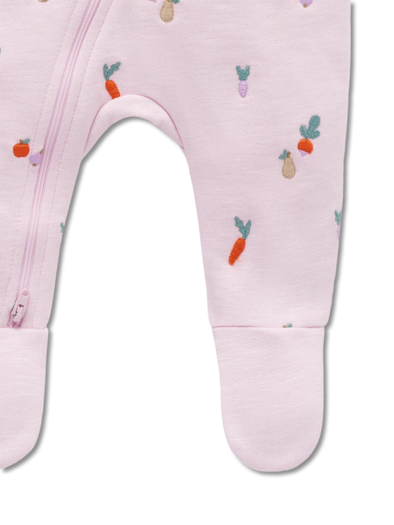 Embroidered Fleece Growsuit Organic Cotton