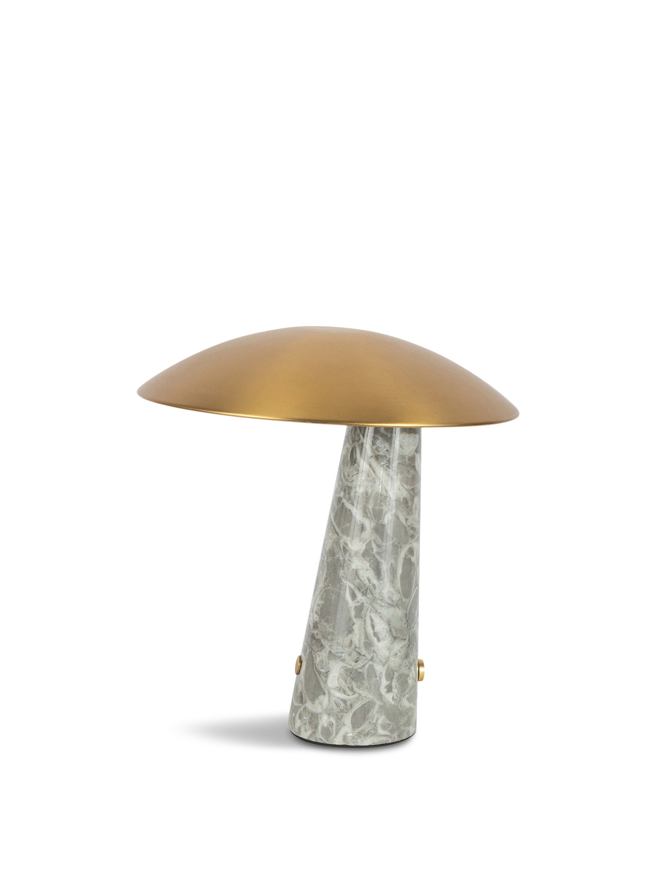 Abri LED Portable Table Lamp Brass/Grey Marble