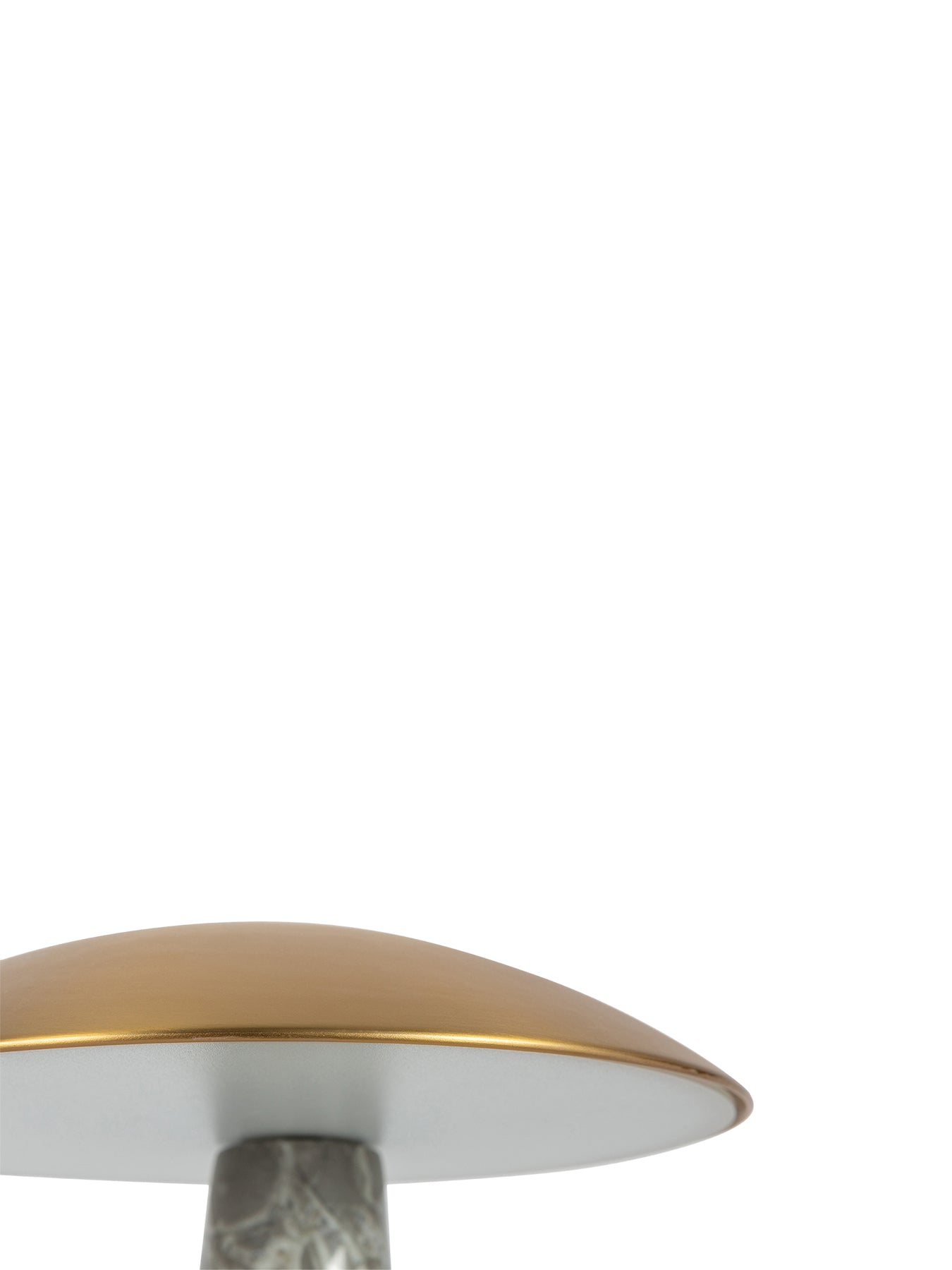 Abri LED Portable Table Lamp Brass/Grey Marble