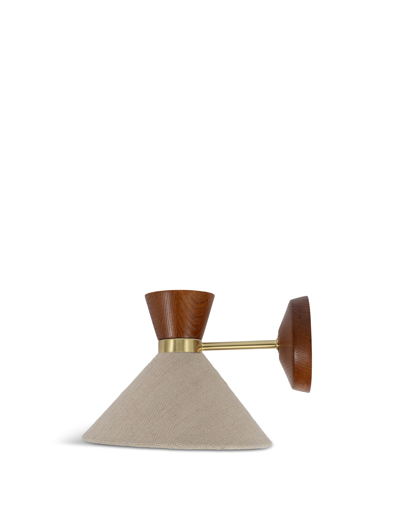 Osaka Wall Light Natural Walnut Brown