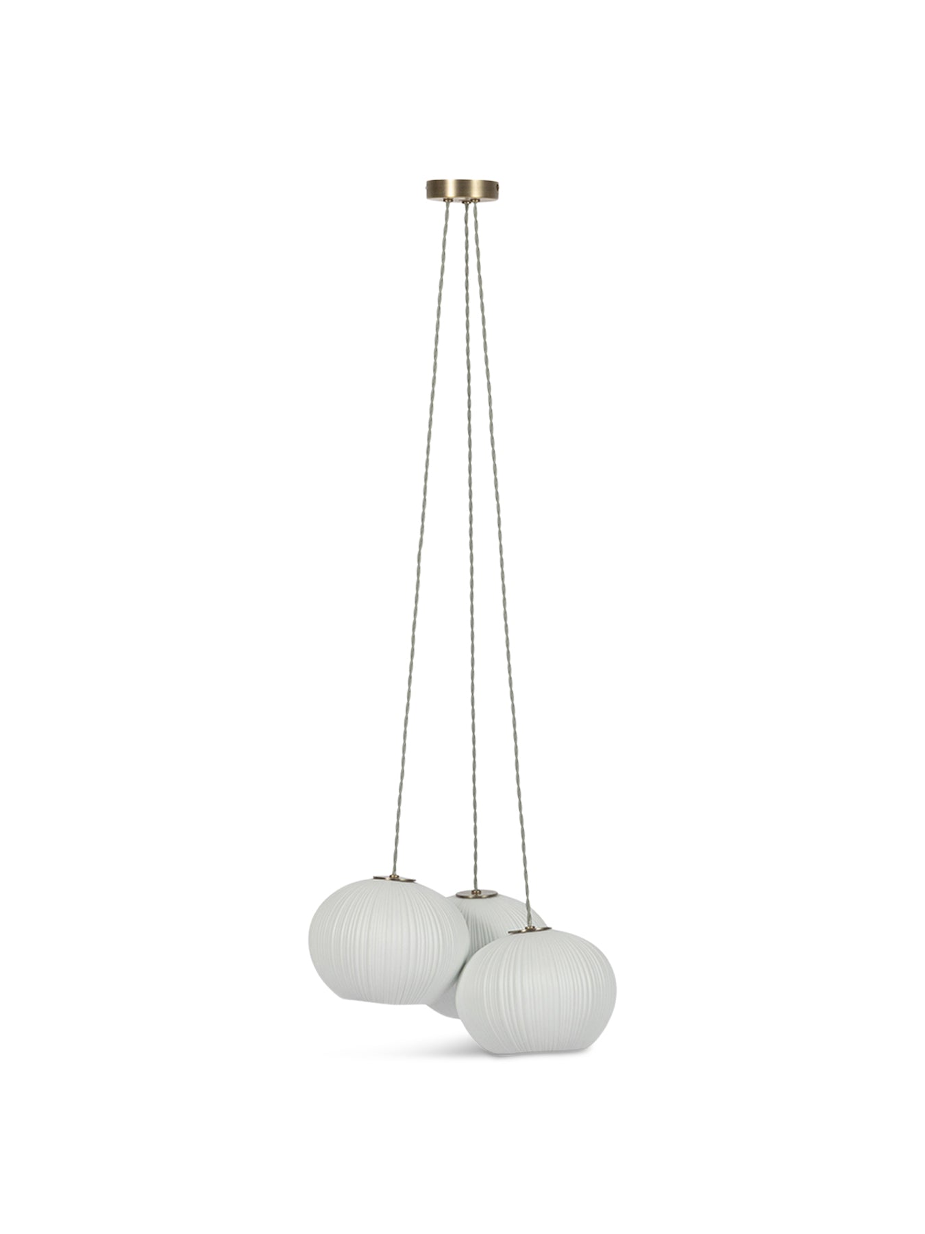 Sea Urchin Porcelain 3 Light Pendant White