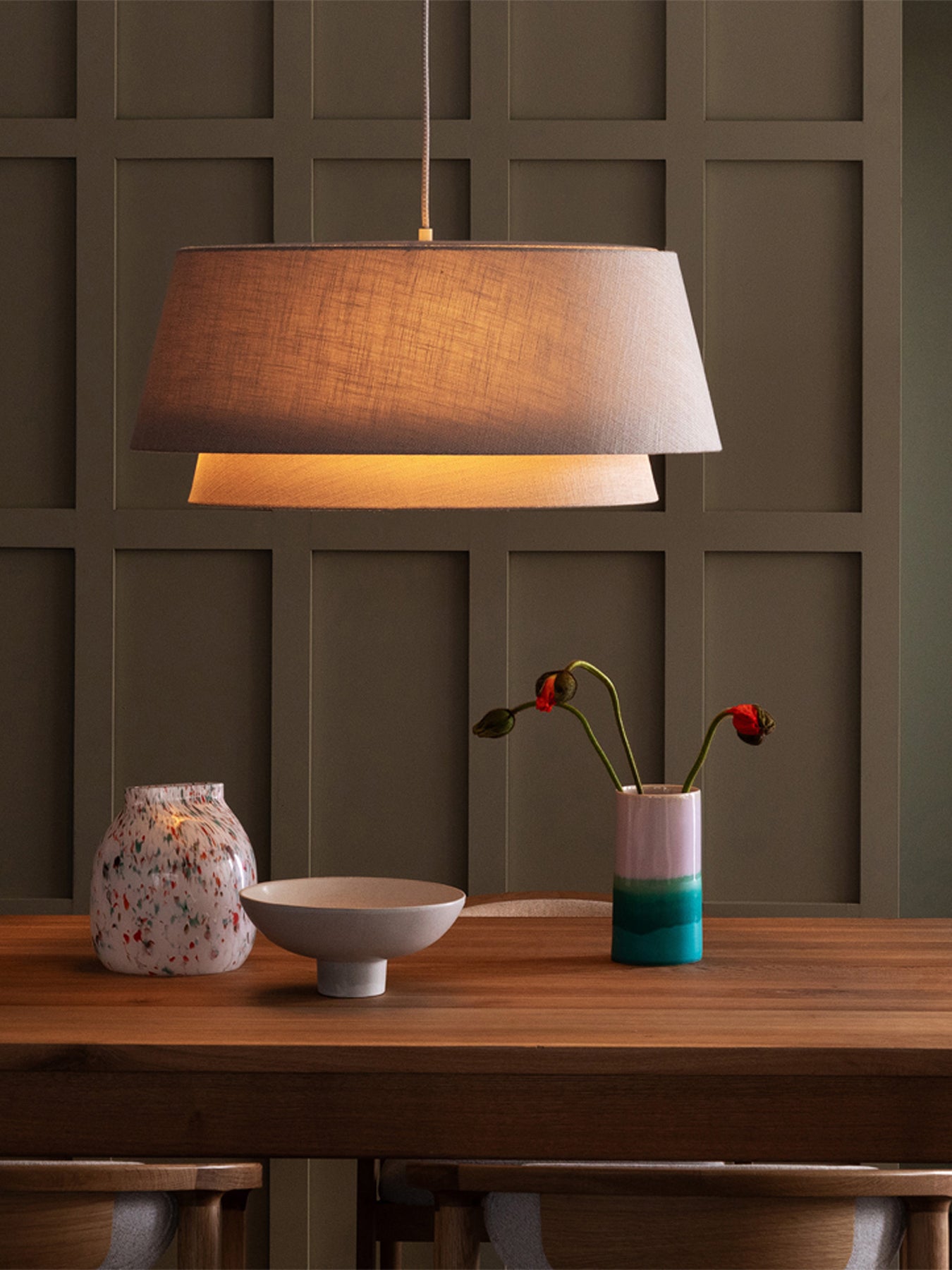 Tessuto 2 Tiered Pendant Natural