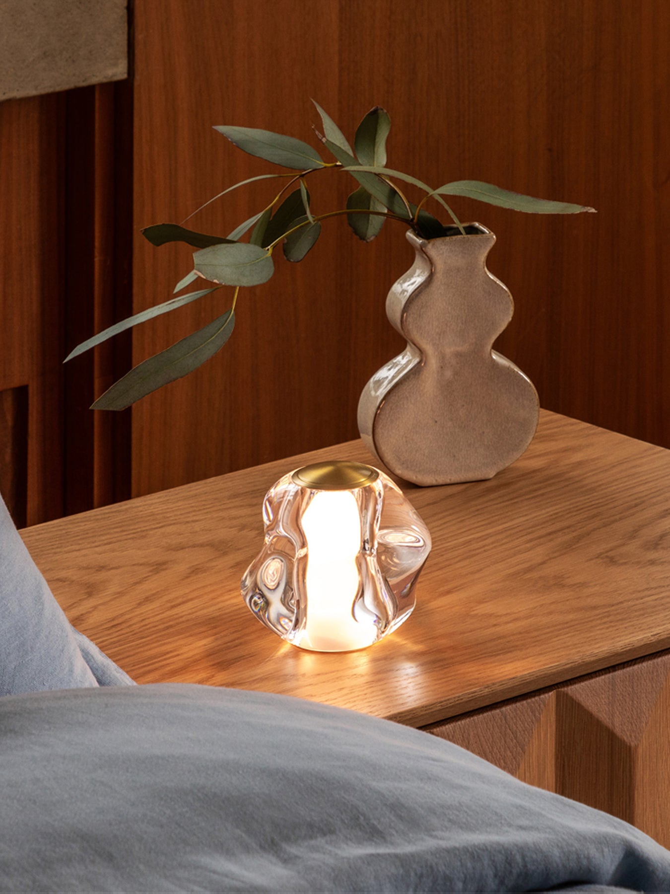Carina LED Portable Table Lamp Brass