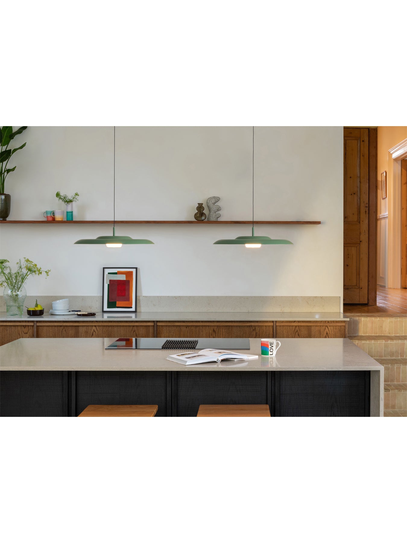 Diner LED Metal Pendant Large Black