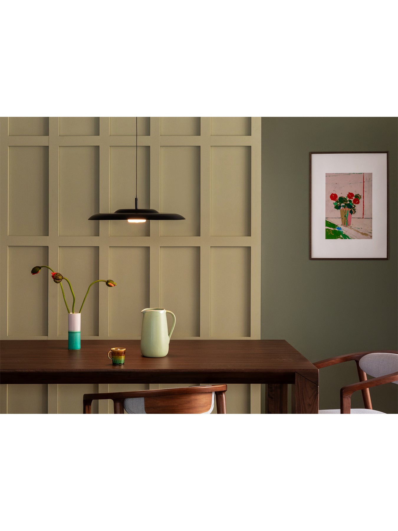 Diner LED Metal Pendant Large Black