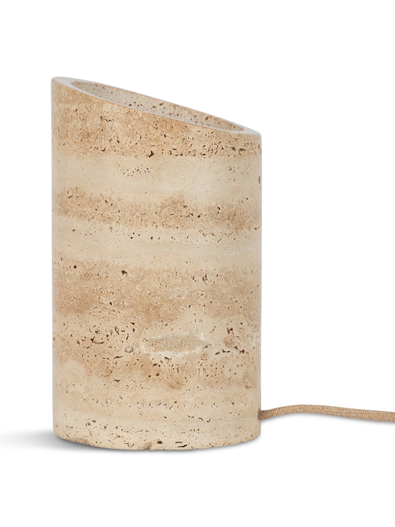 Eliot Travertine Uplighter Floor Lamp