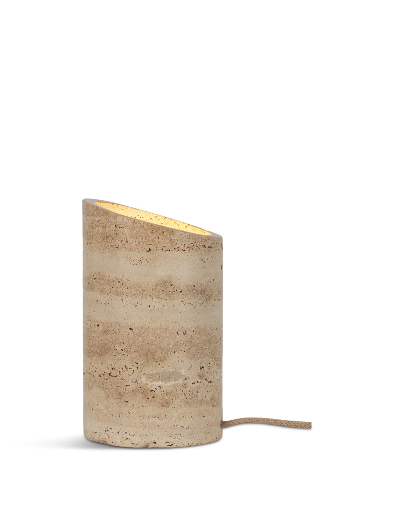 Eliot Travertine Uplighter Floor Lamp