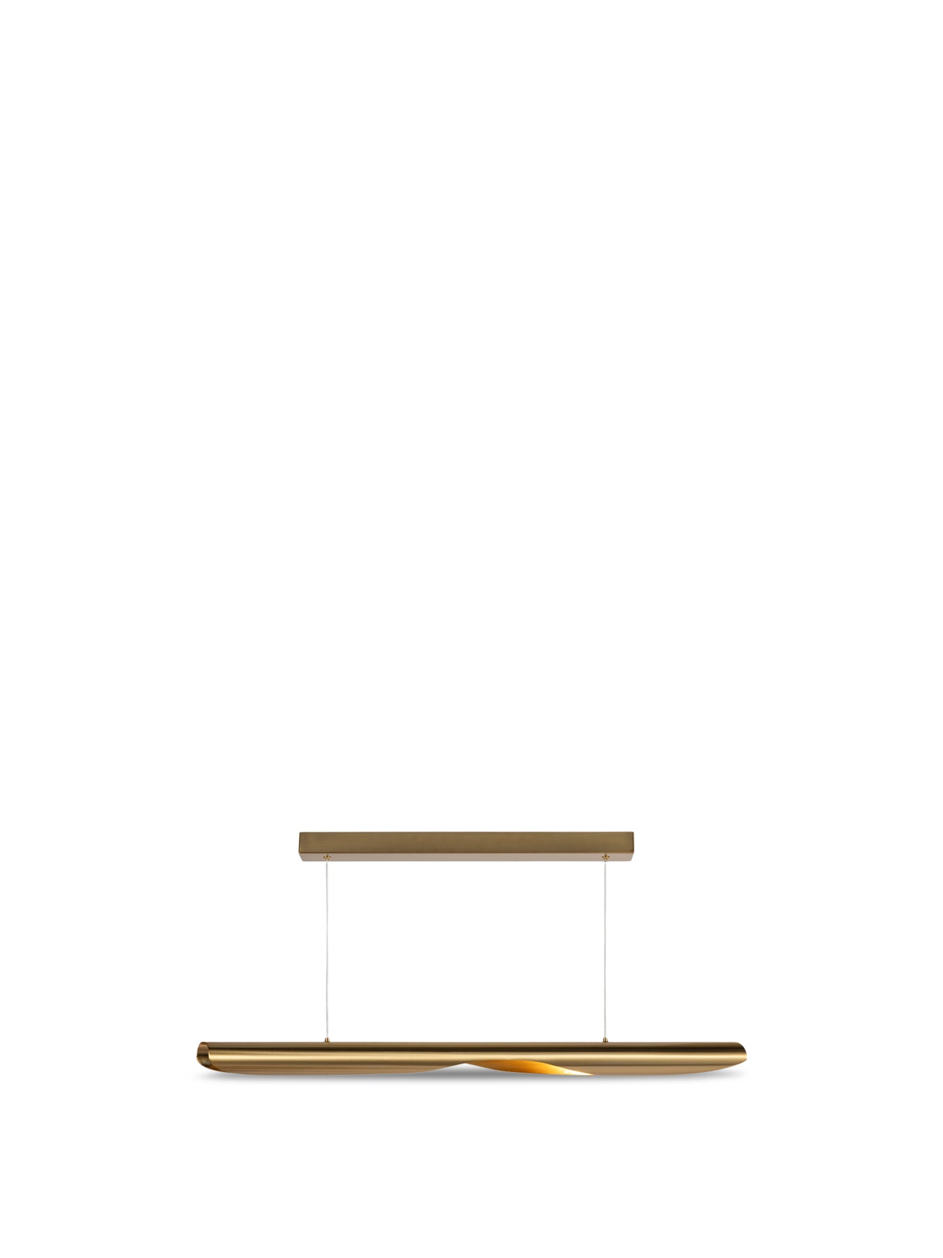 Onda LED Long Pendant Brass