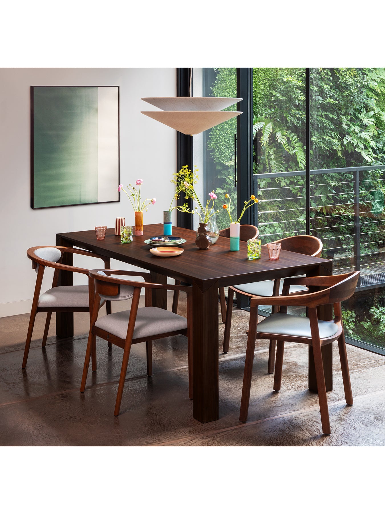 Angolo Large Dining Table Walnut