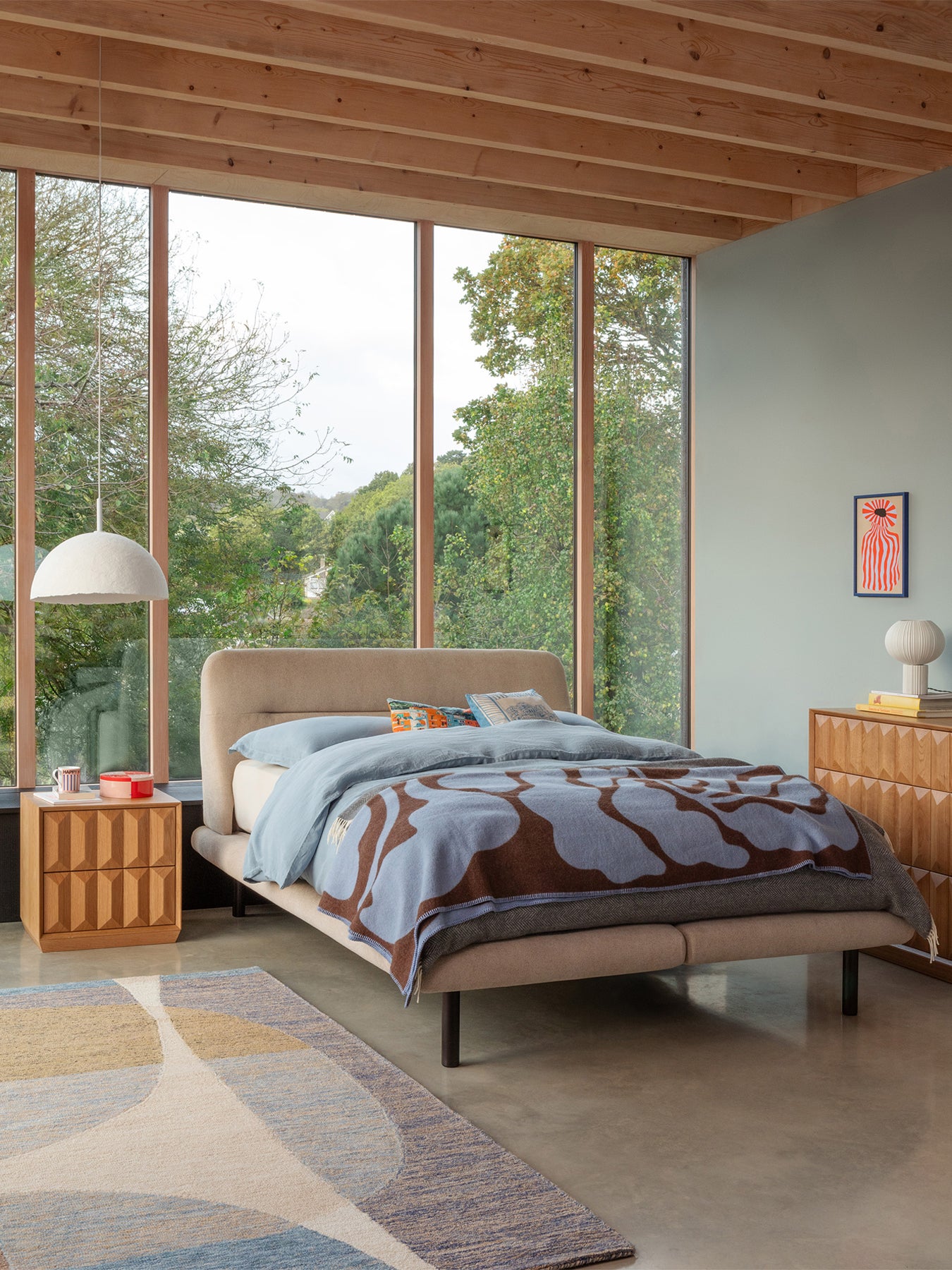 Wilton Wide Bedside Table Oak