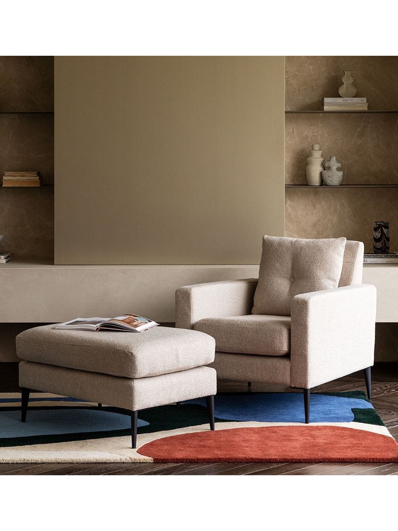 Brunel Tessuta Oatmeal Armchair