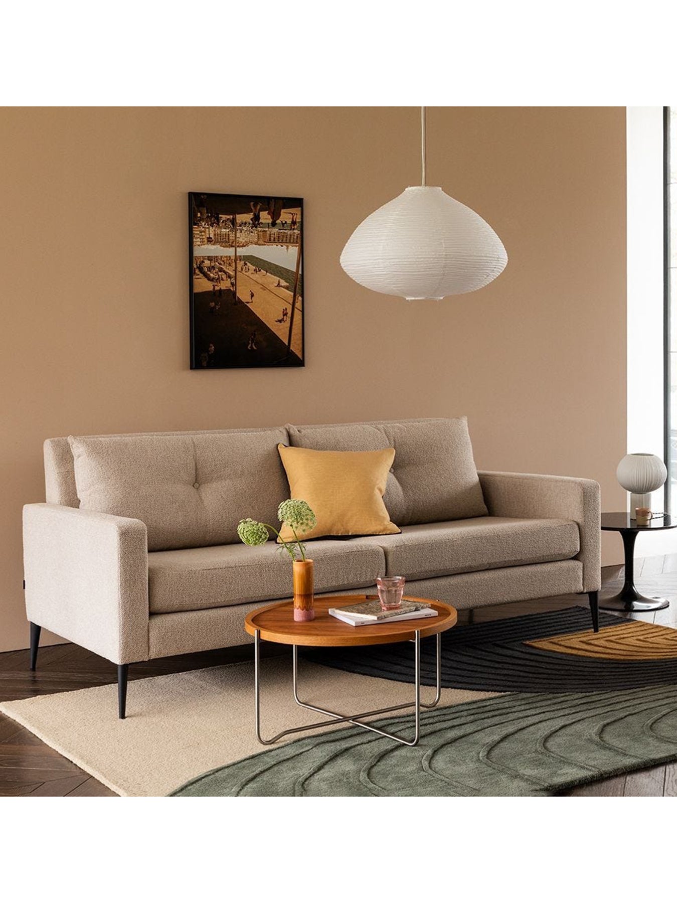 Brunel Tessuta Oatmeal 4-Seater Sofa